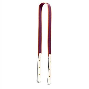 NWT COACH WOMEN BAG STRAP IN COLORBLOCK WITH VARSITY STRIPE BOYSENBERRY